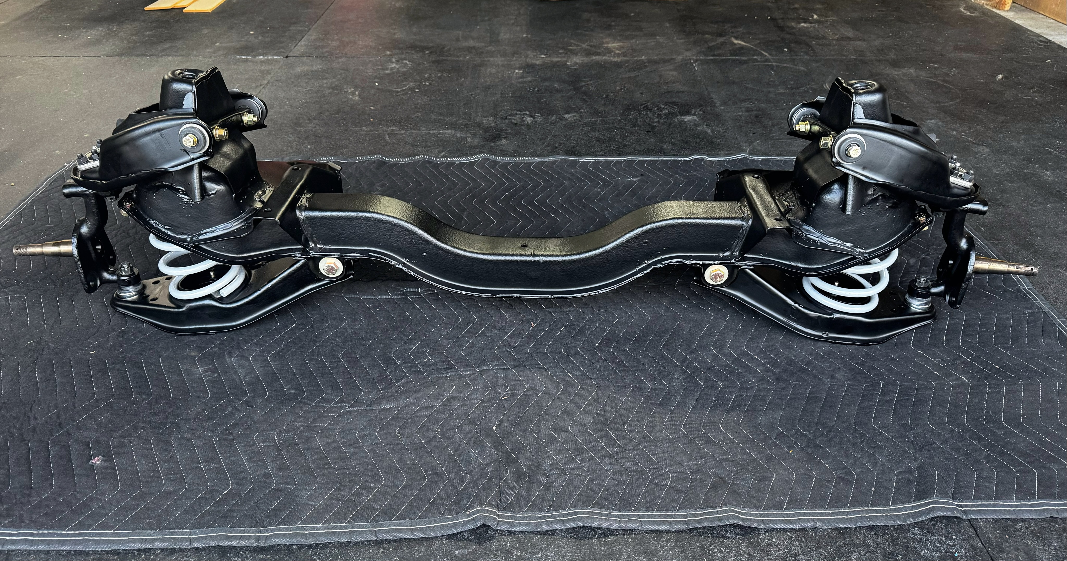 1964 Corvair convertible top installation during reassembly phase