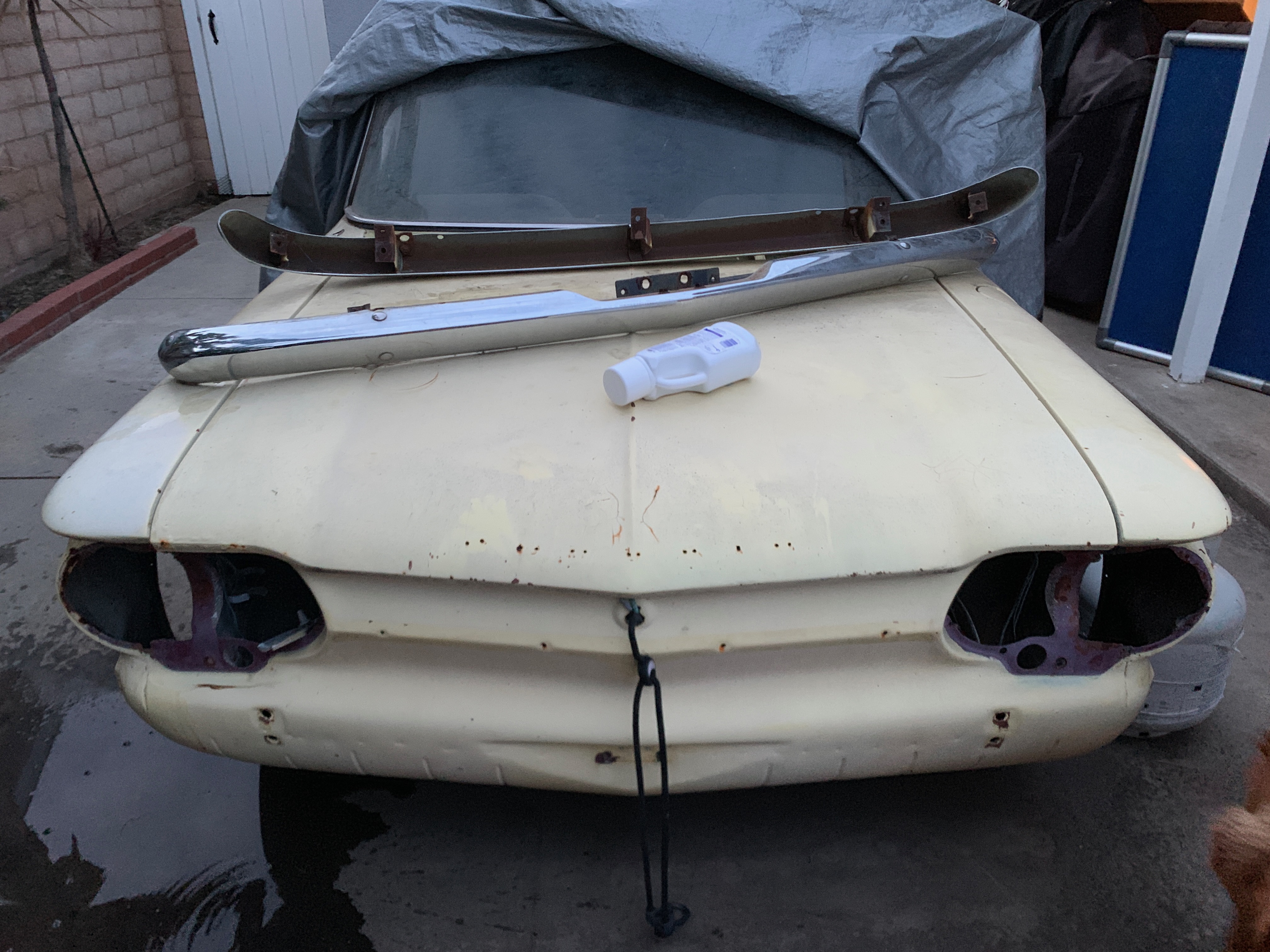 1964 Corvair front view in pre-build condition