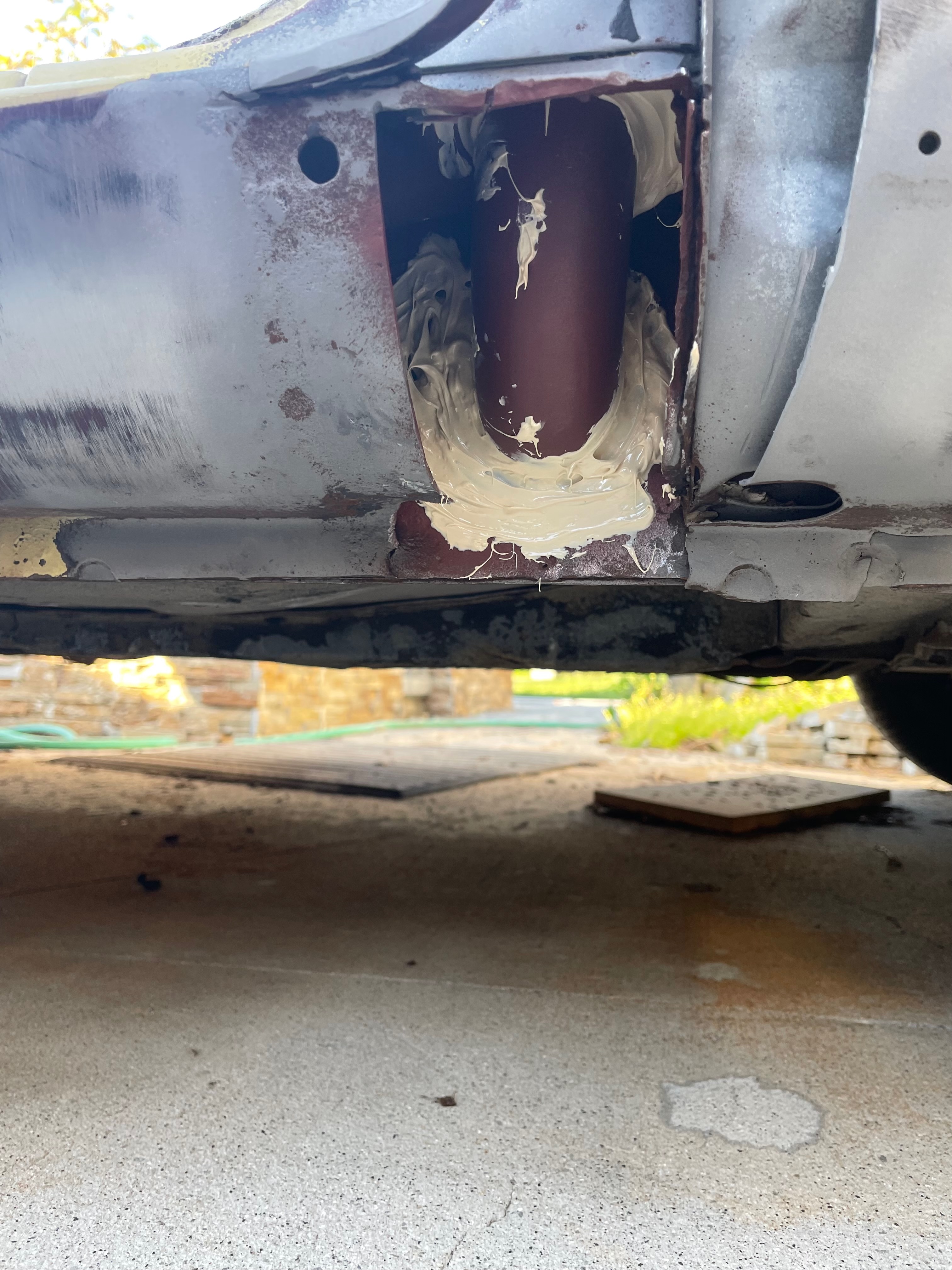 1964 Corvair major structural rust repair during body-paint phase