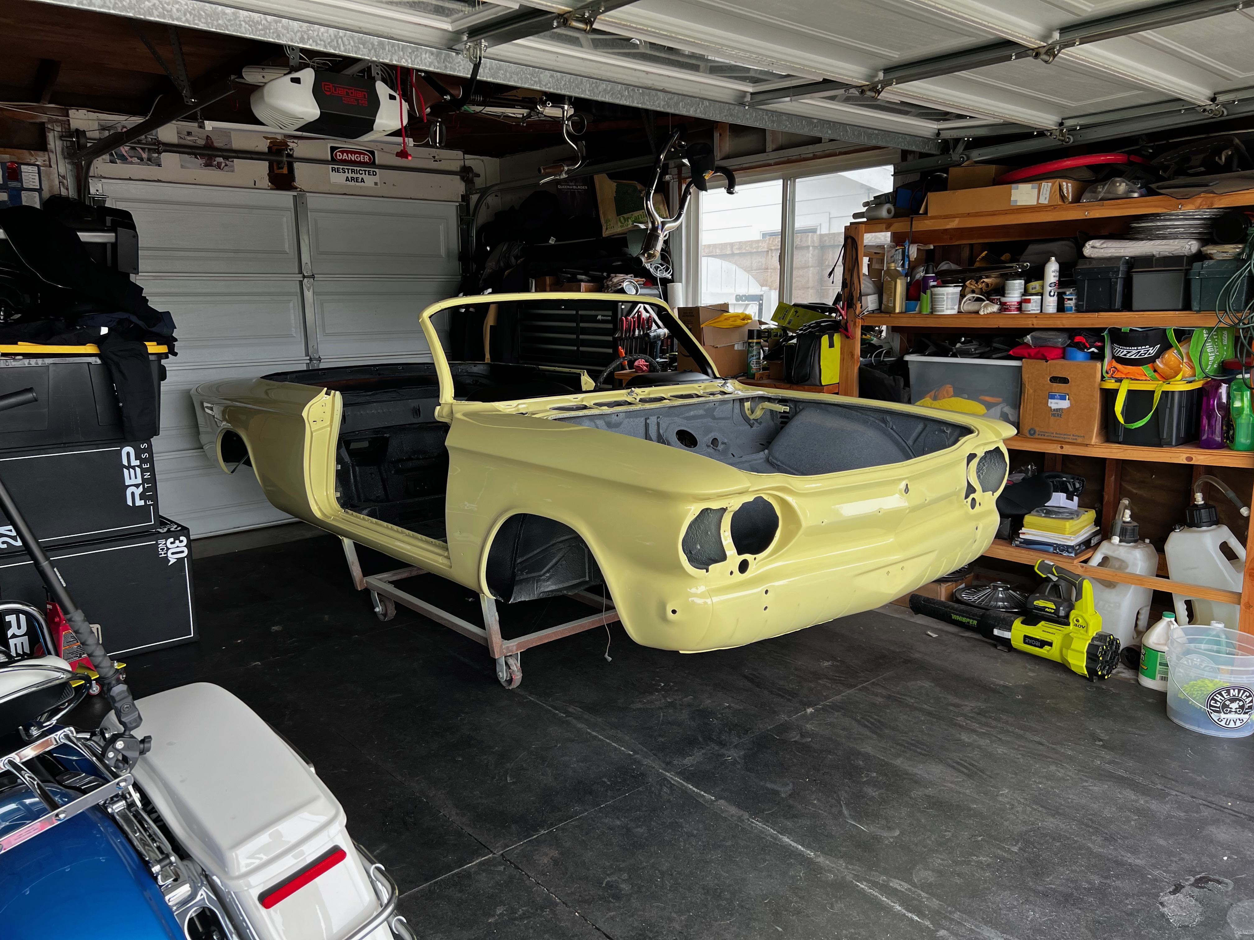 1964 Corvair paint finish development during body-paint phase