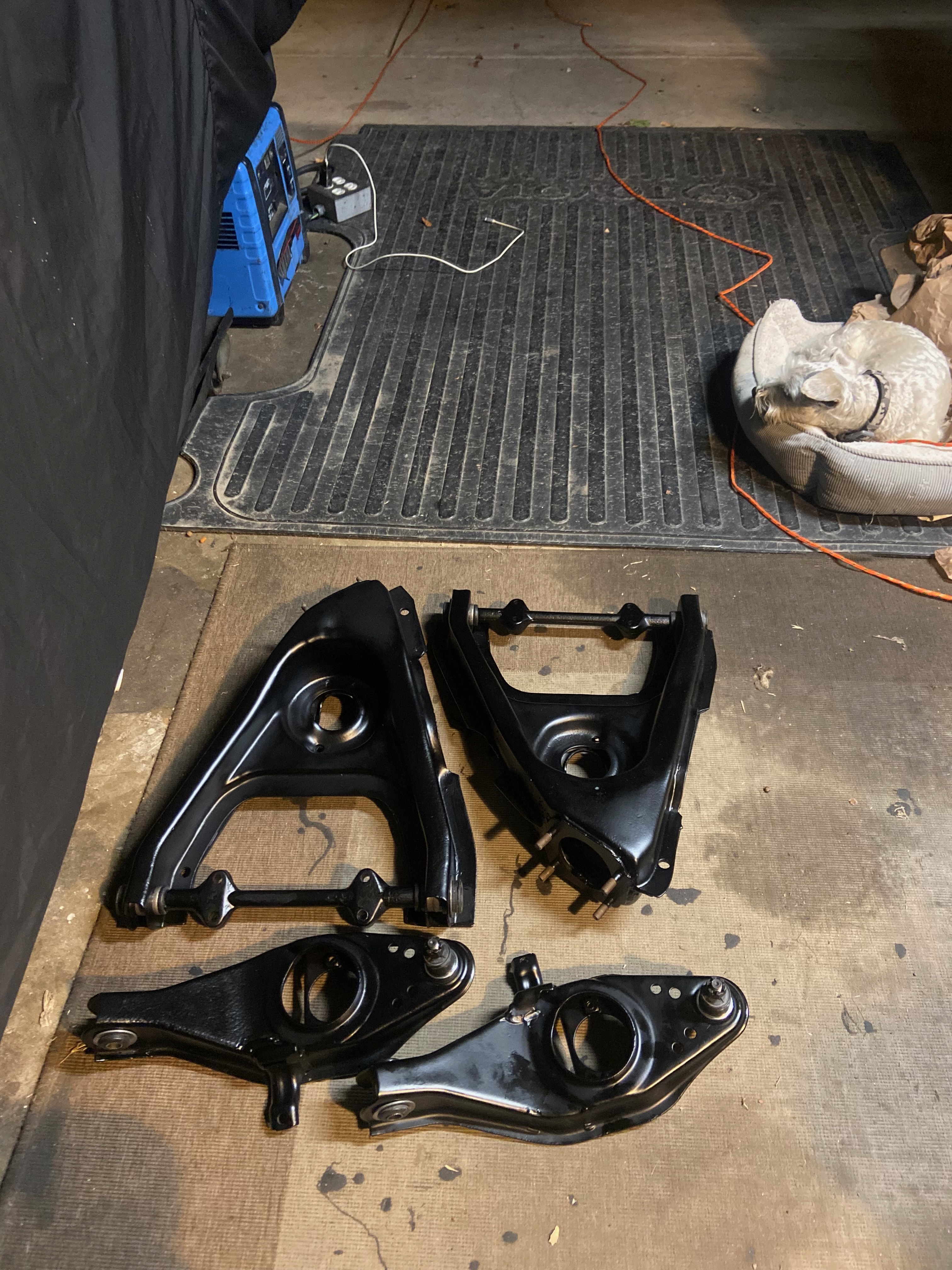 1964 Corvair custom exhaust system installation during mechanical phase