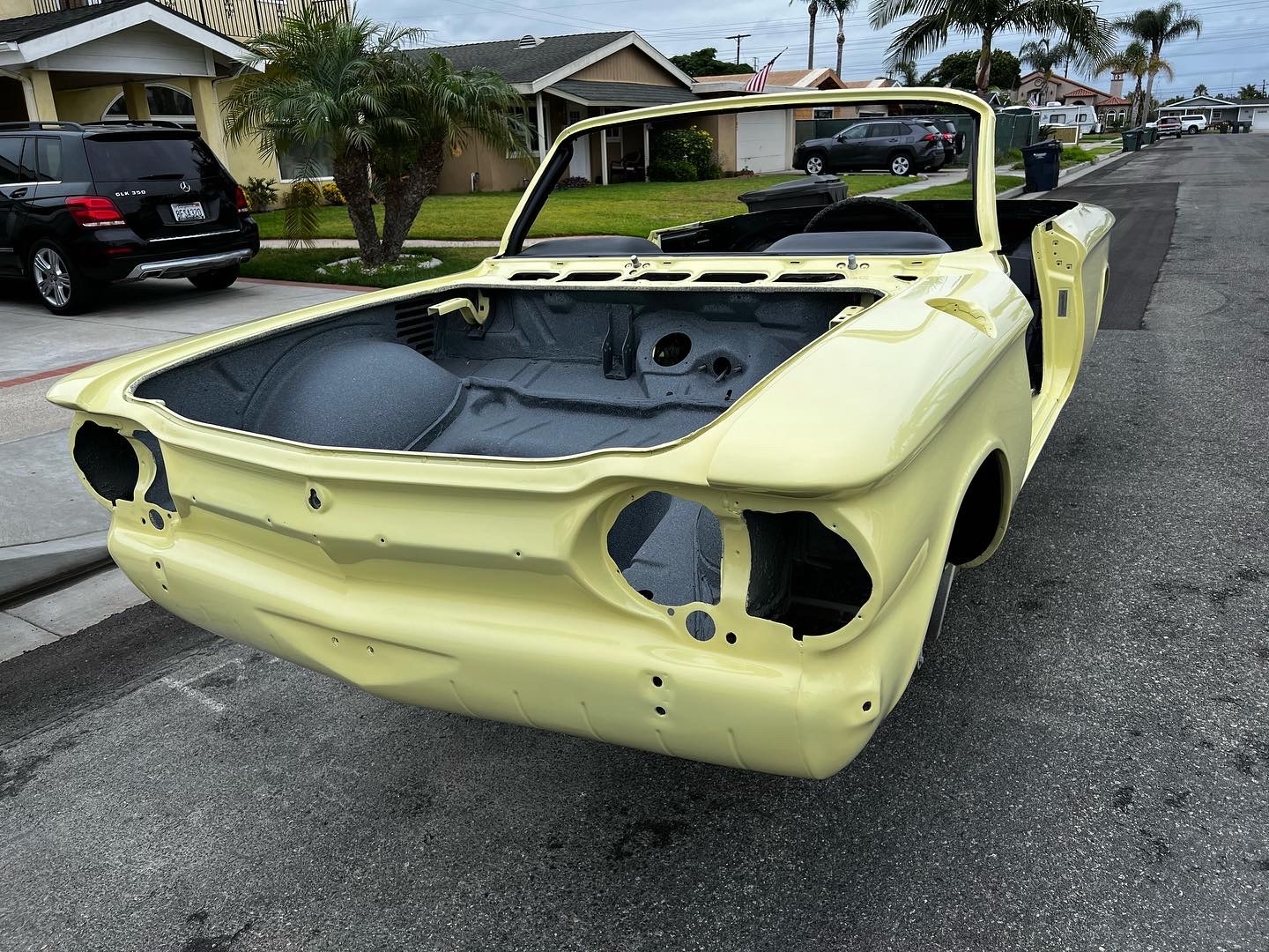 1964 Corvair body detail refinement during body-paint phase