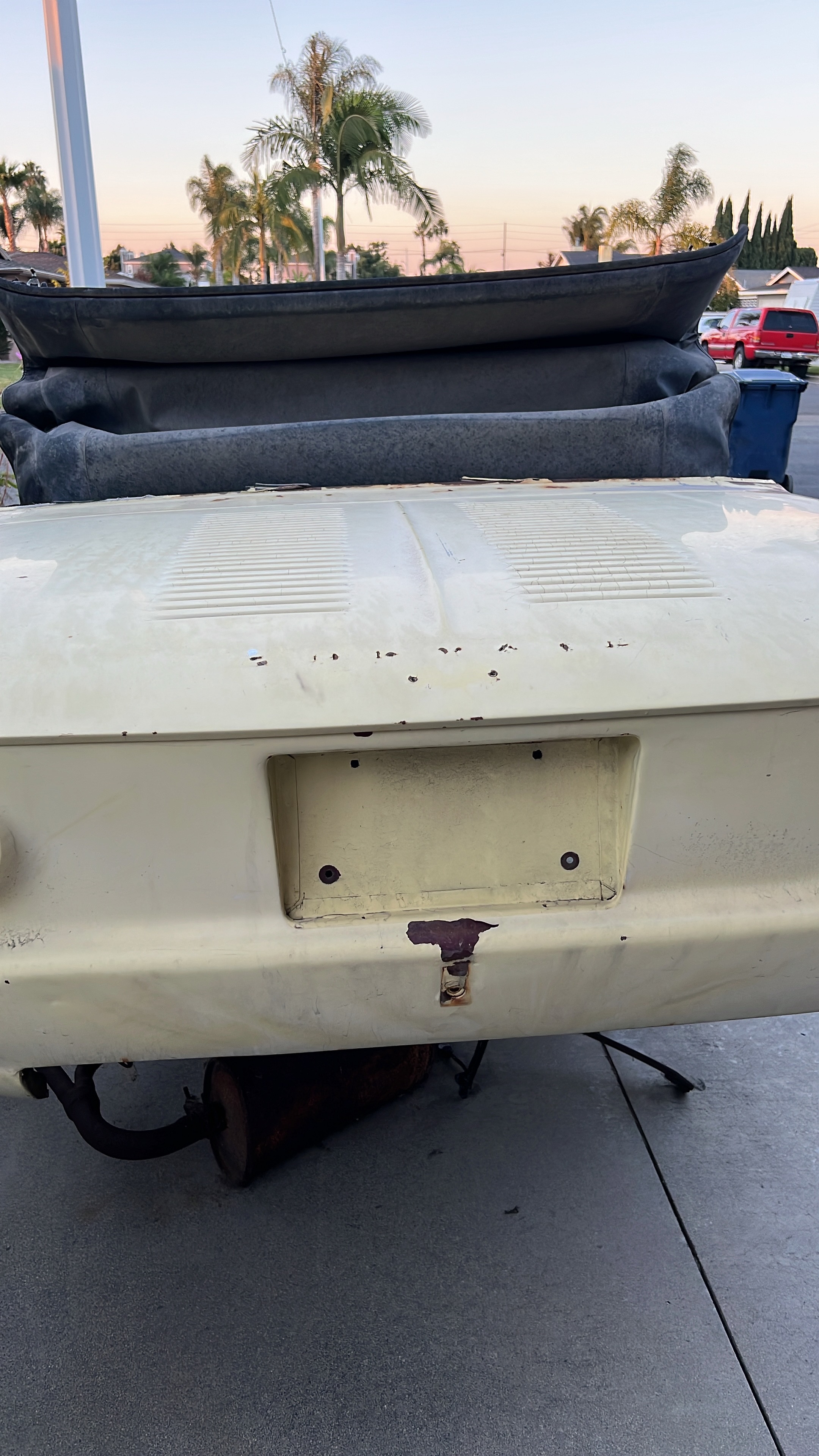 1964 Corvair rear view in pre-build condition