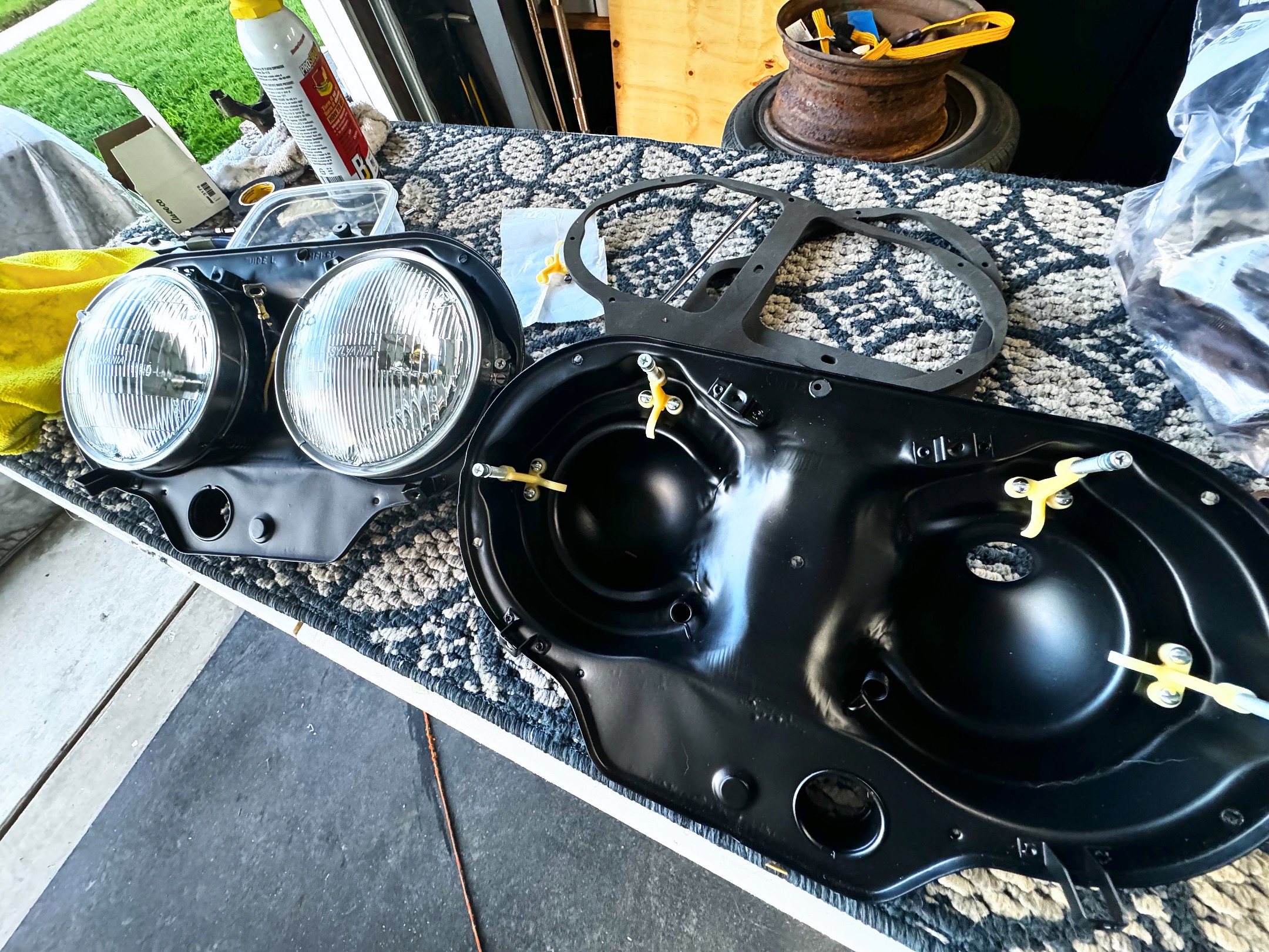 1964 Corvair engine components preparation during mechanical phase