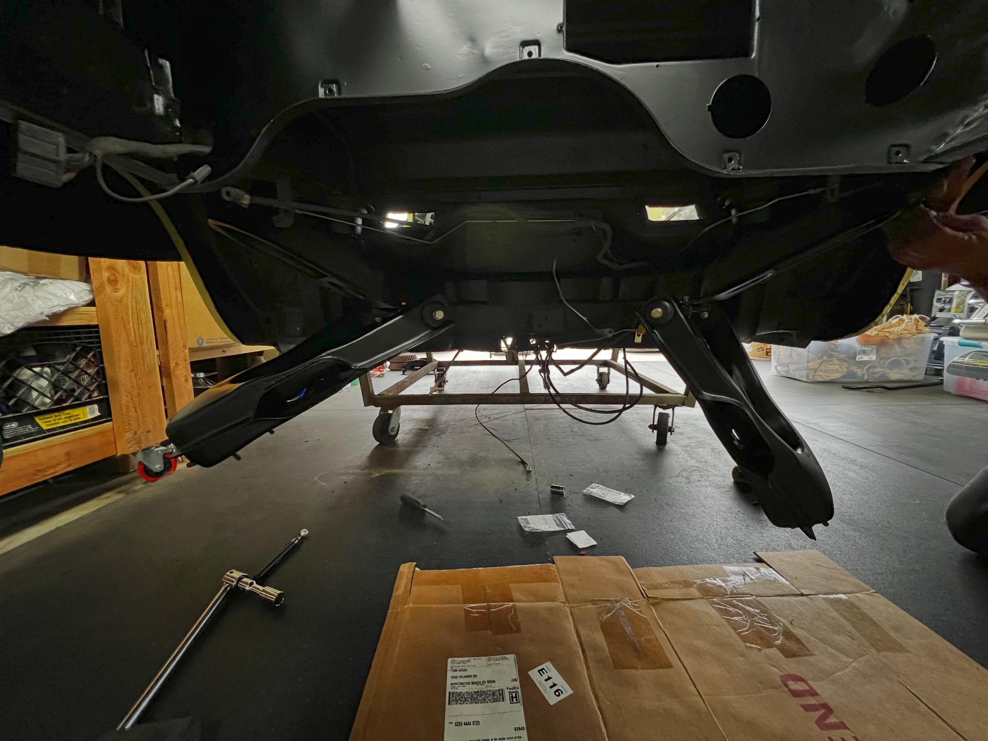 1964 Corvair wiring harness installation during reassembly