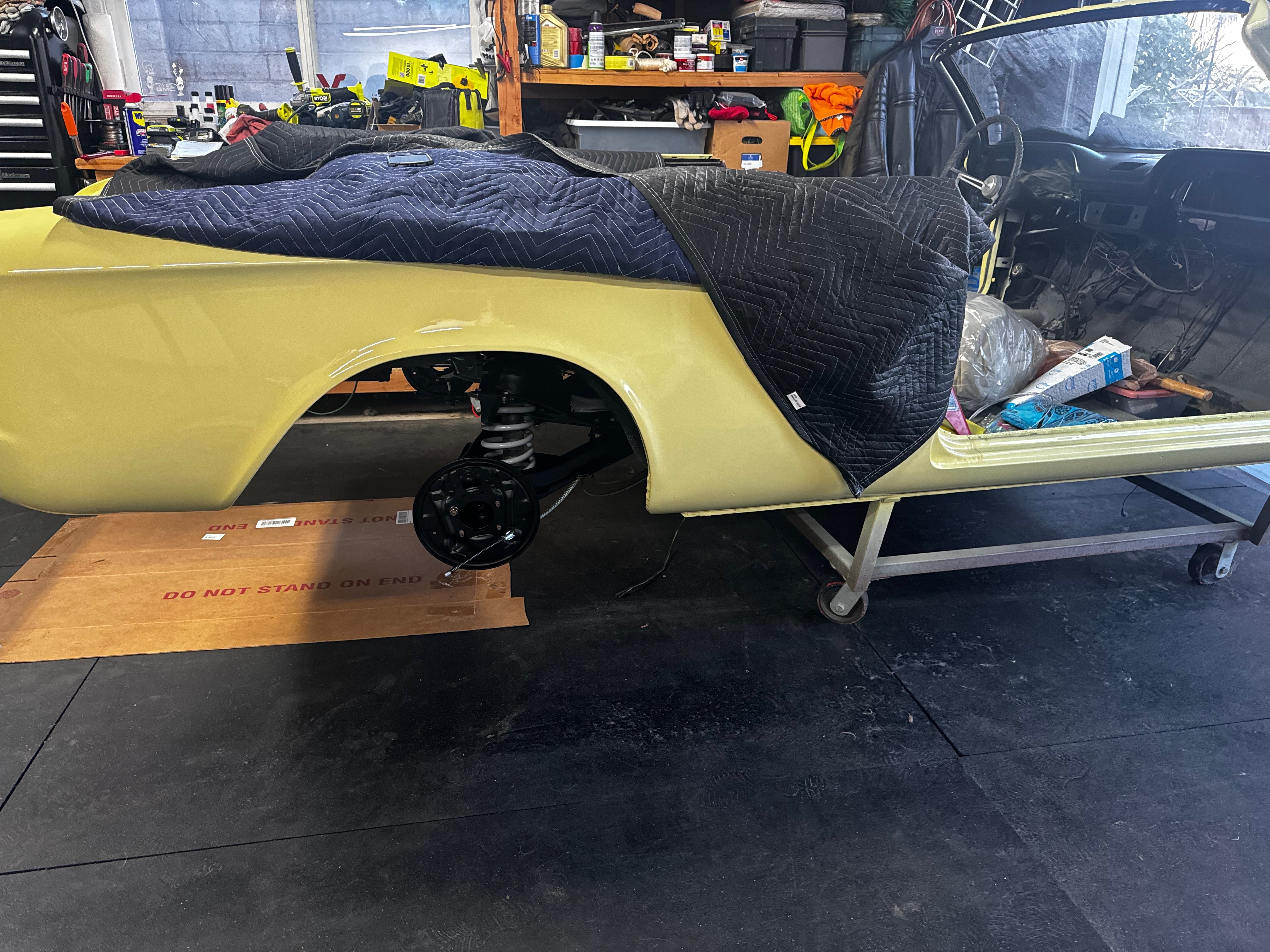 1964 Corvair paint application technique during body-paint phase