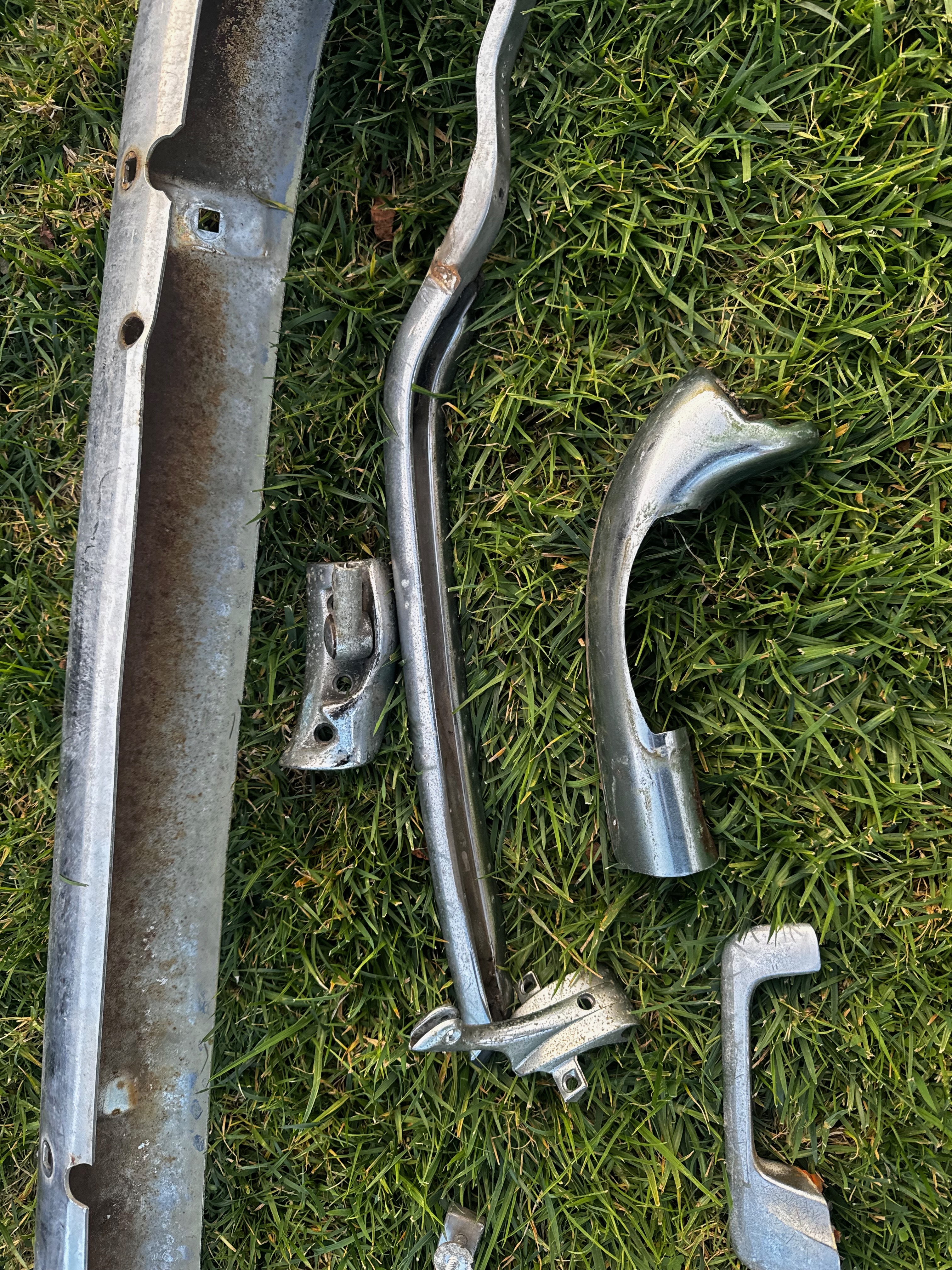 1964 Corvair chassis during progressive disassembly