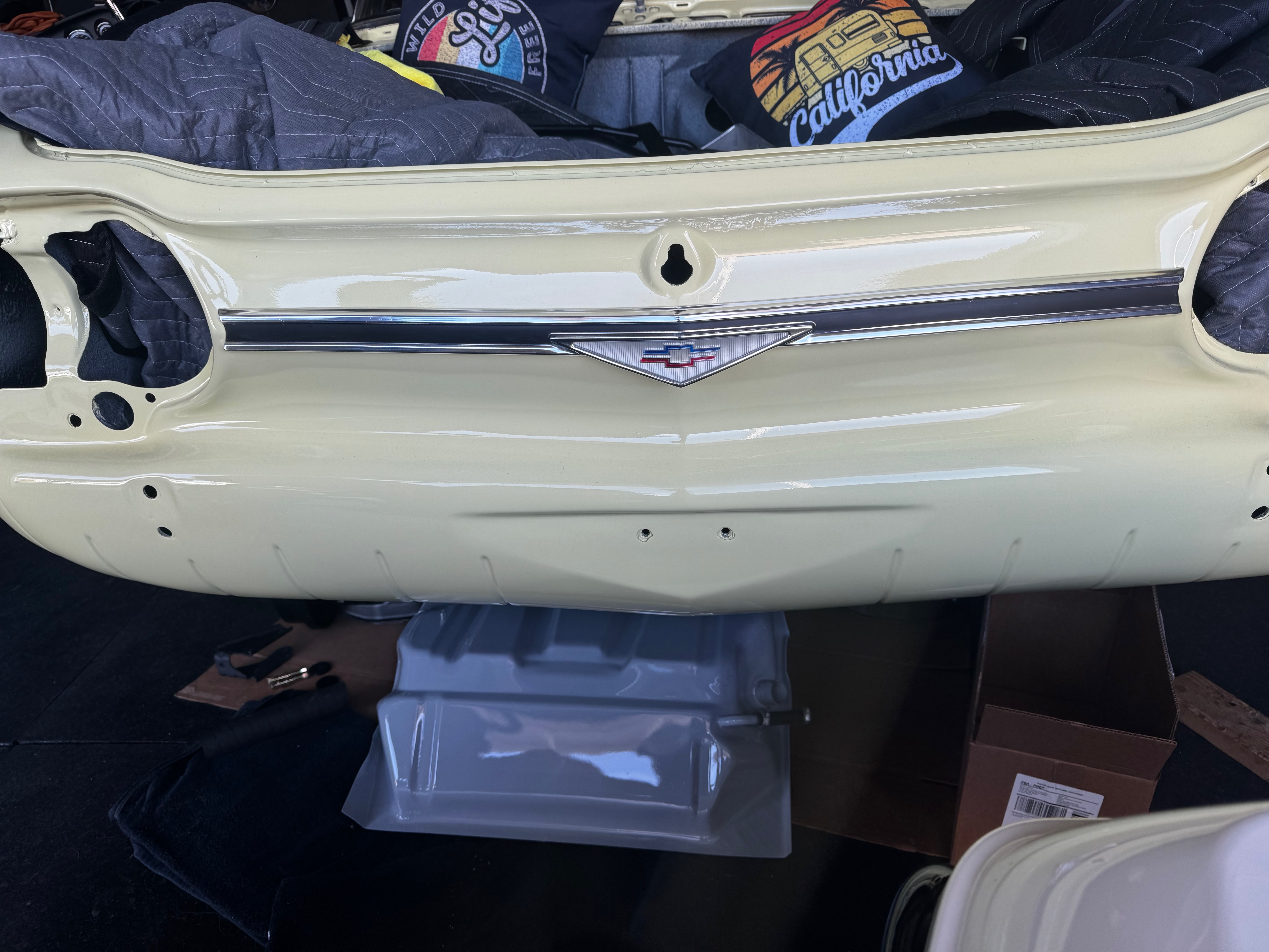 1964 Corvair body detail refinement during body-paint phase