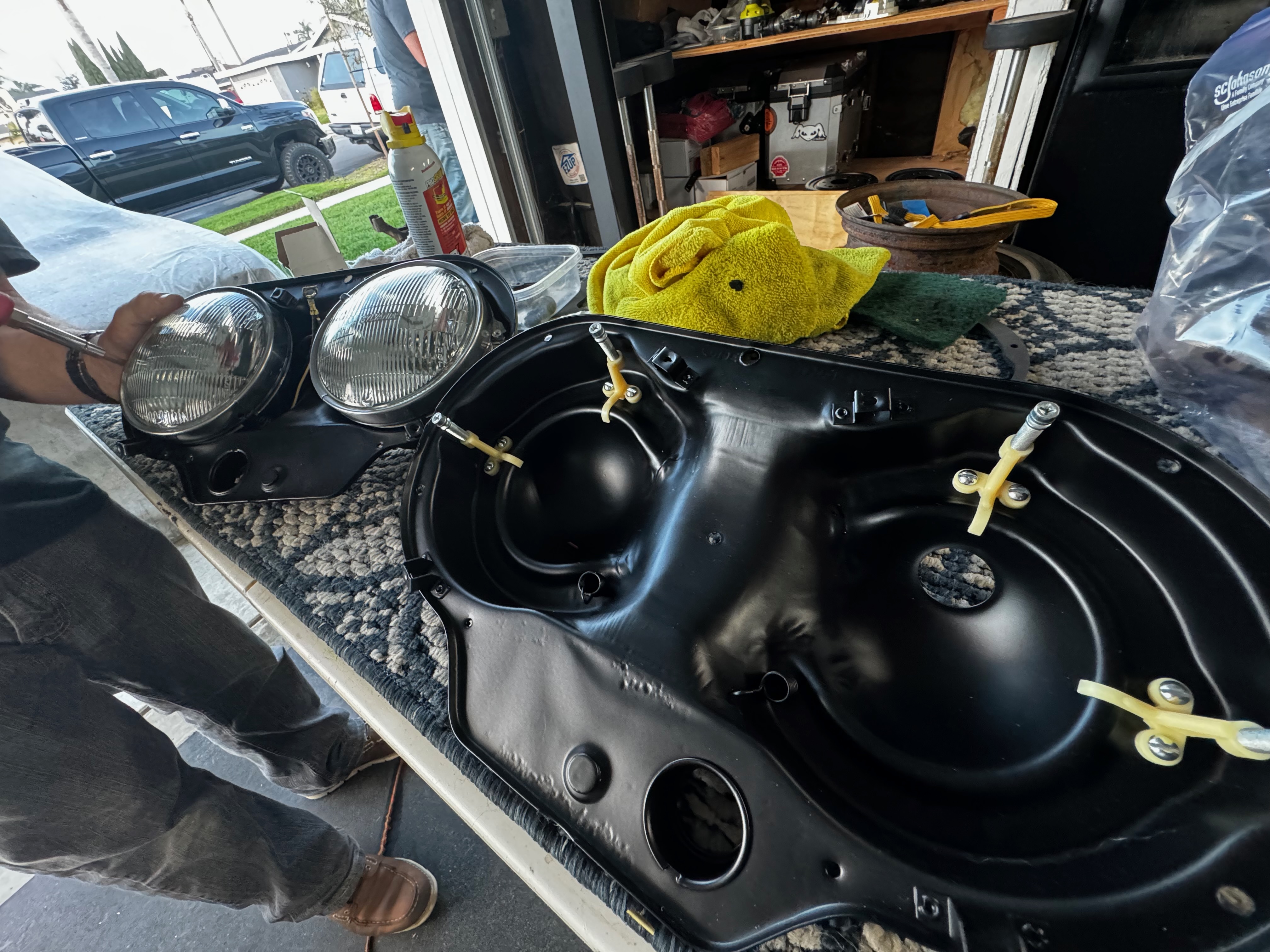 1964 Corvair detailed mechanical connections during reassembly