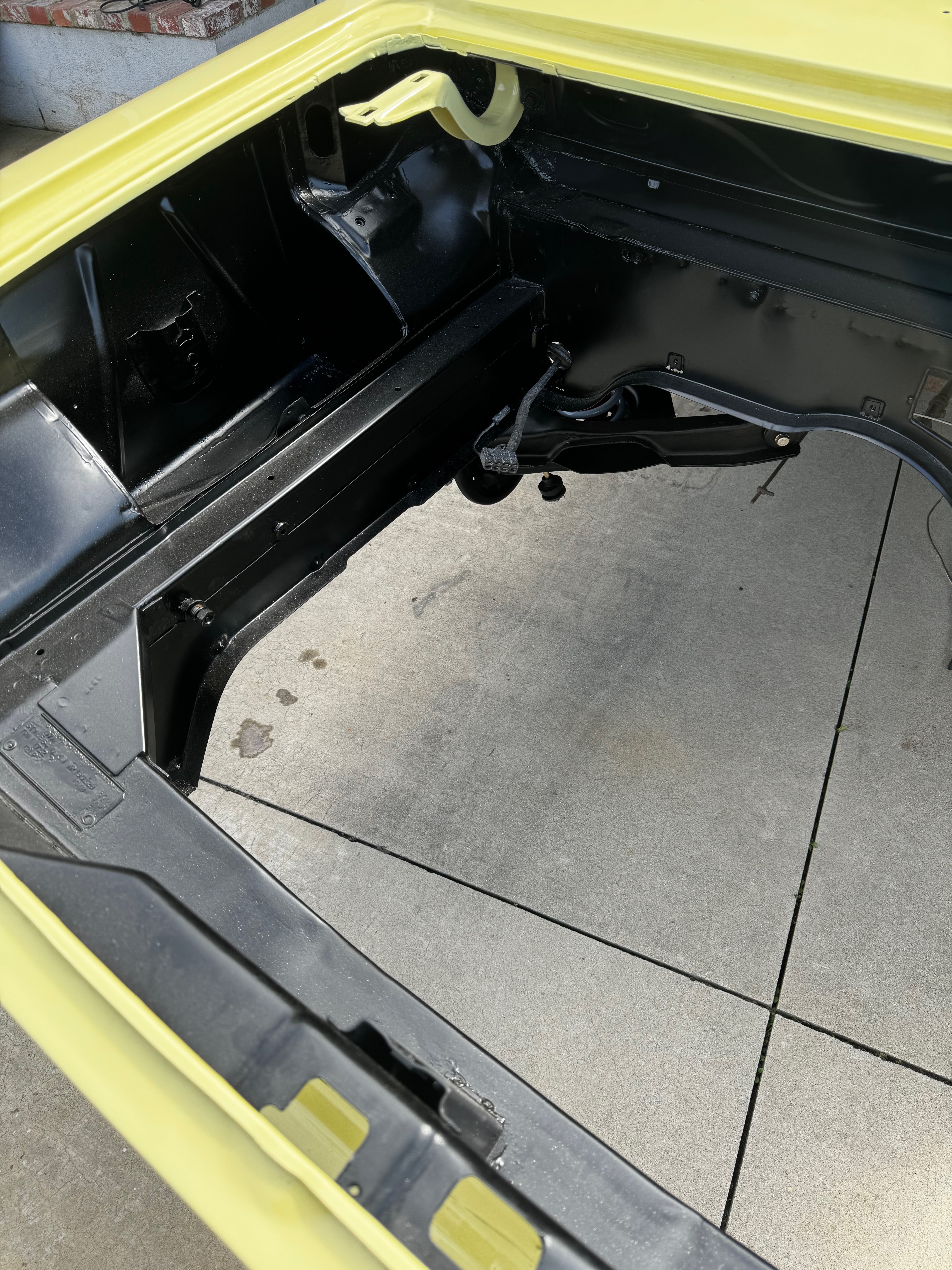 1964 Corvair body panel alignment during body-paint phase