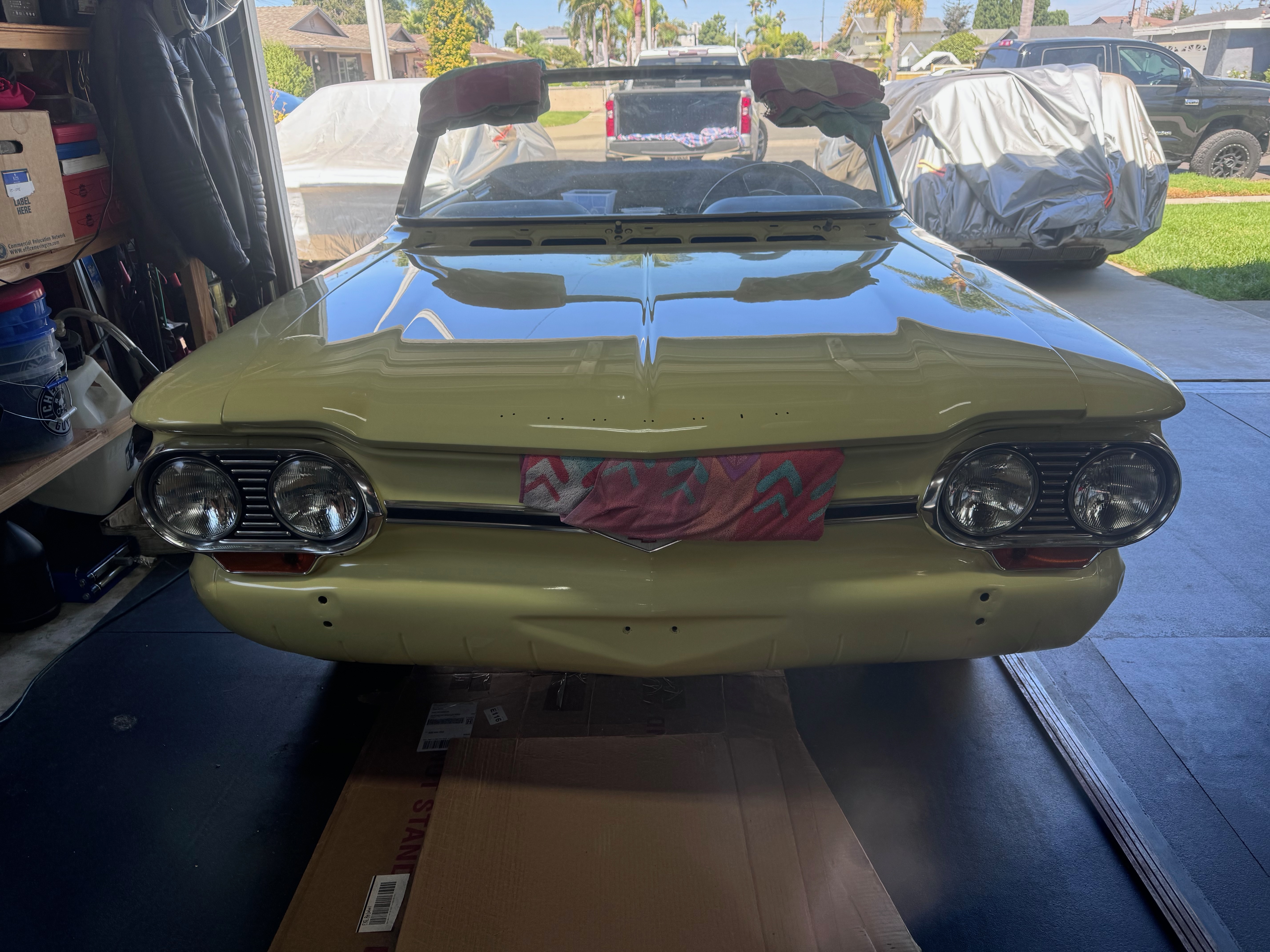 1964 Corvair body structural repair during body-paint phase
