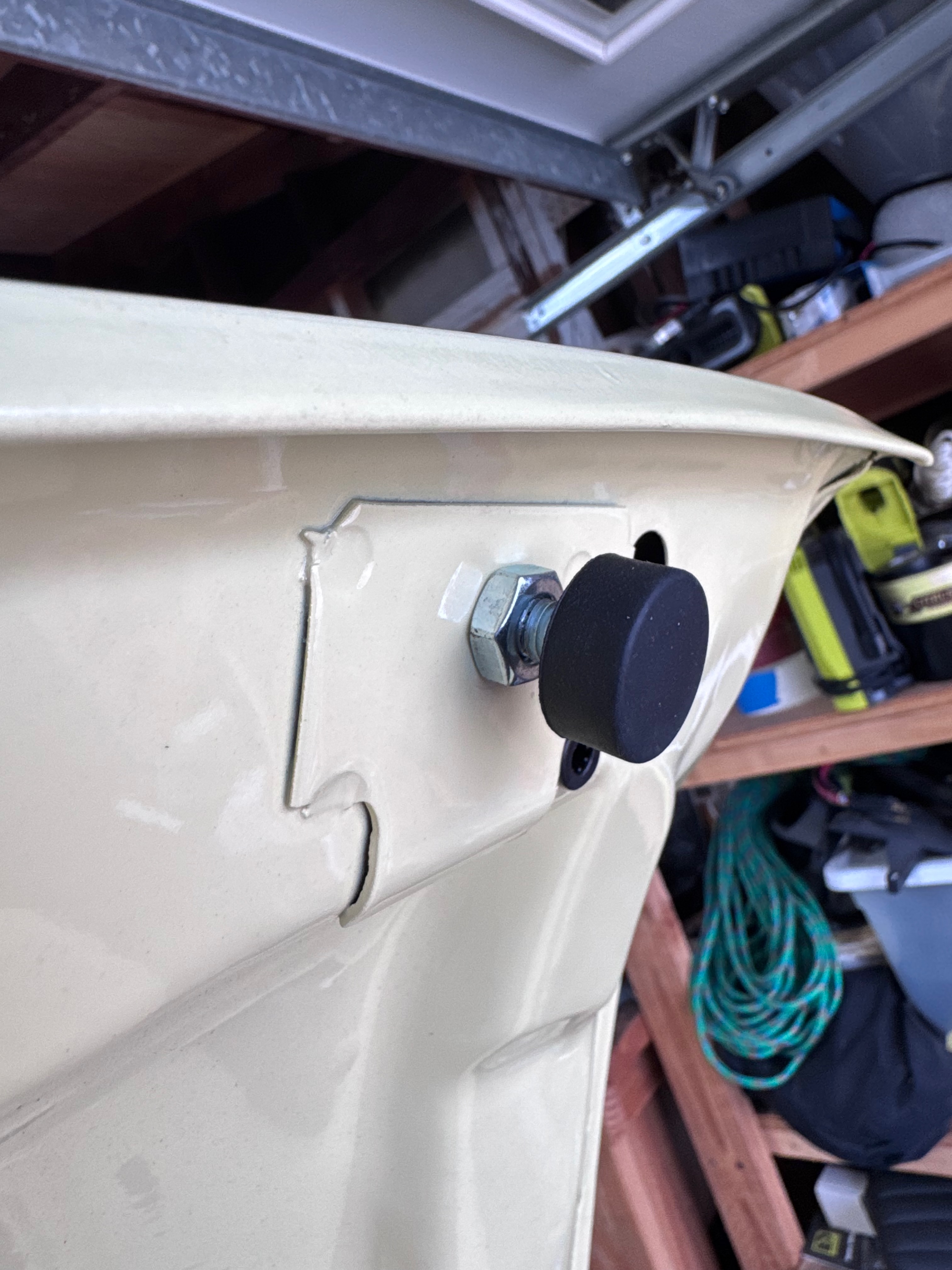 1964 Corvair final detail work during reassembly phase
