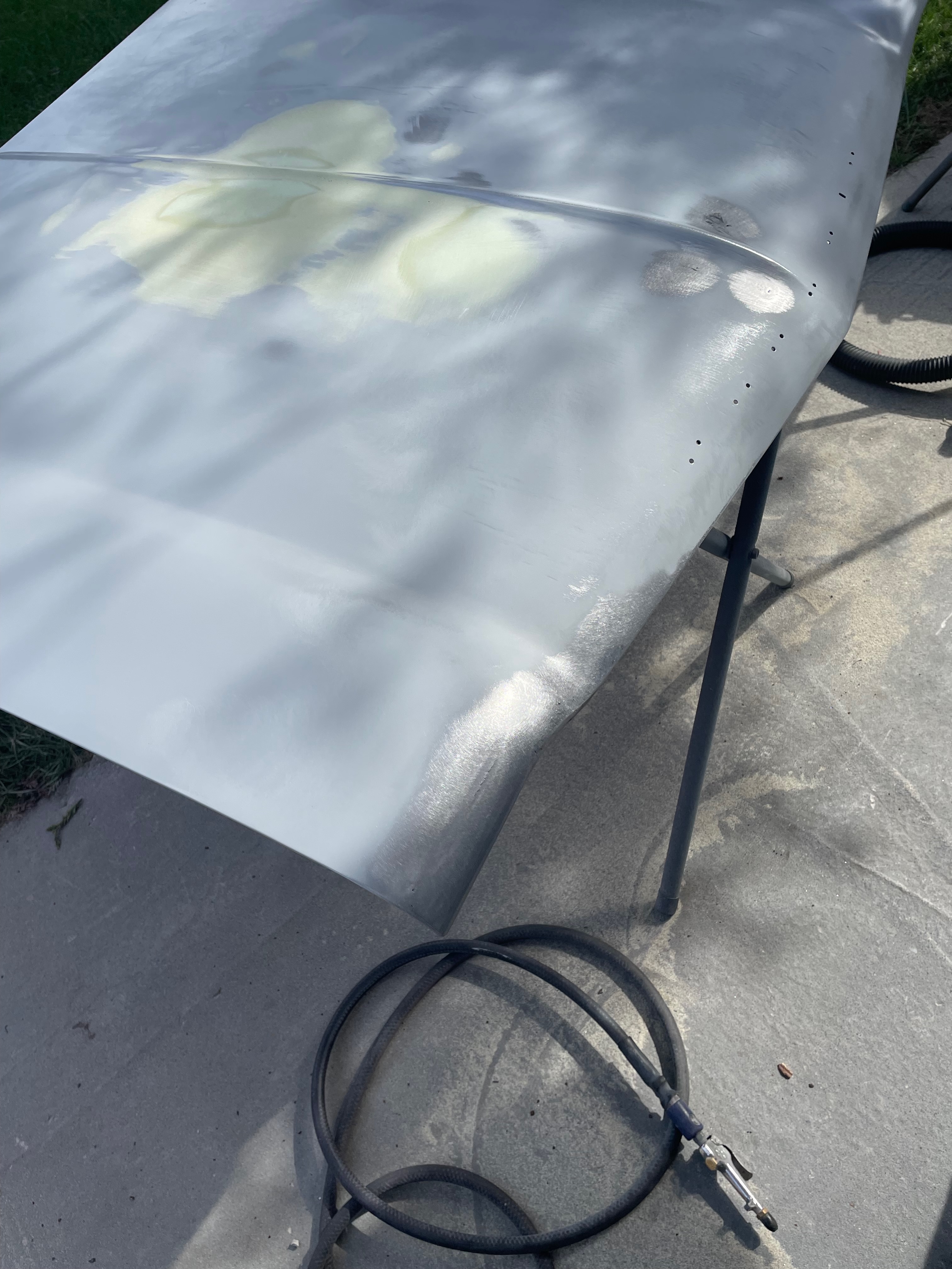 1964 Corvair paint surface preparation during body-paint phase