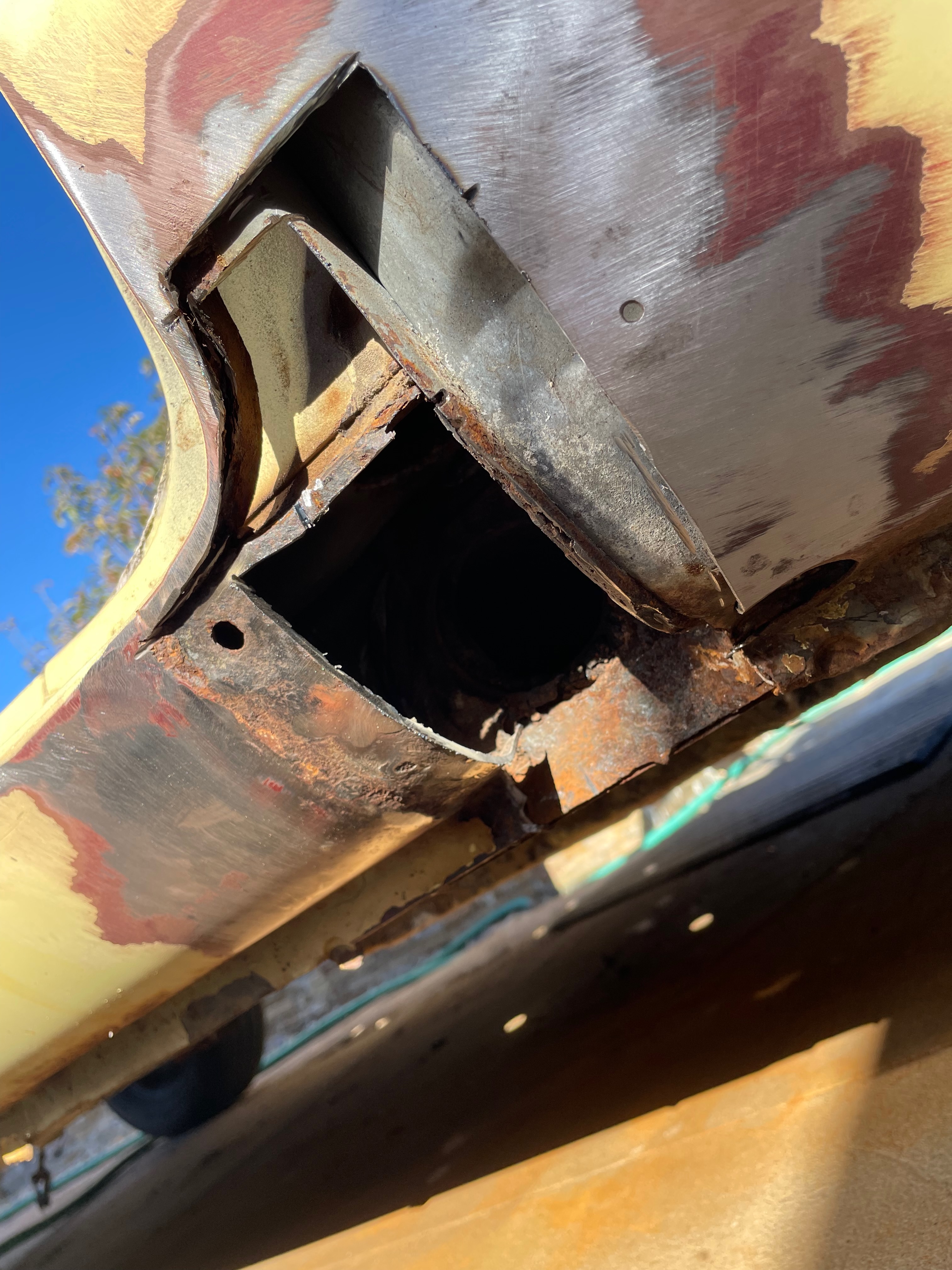 1964 Corvair paint finish detailing during body-paint phase