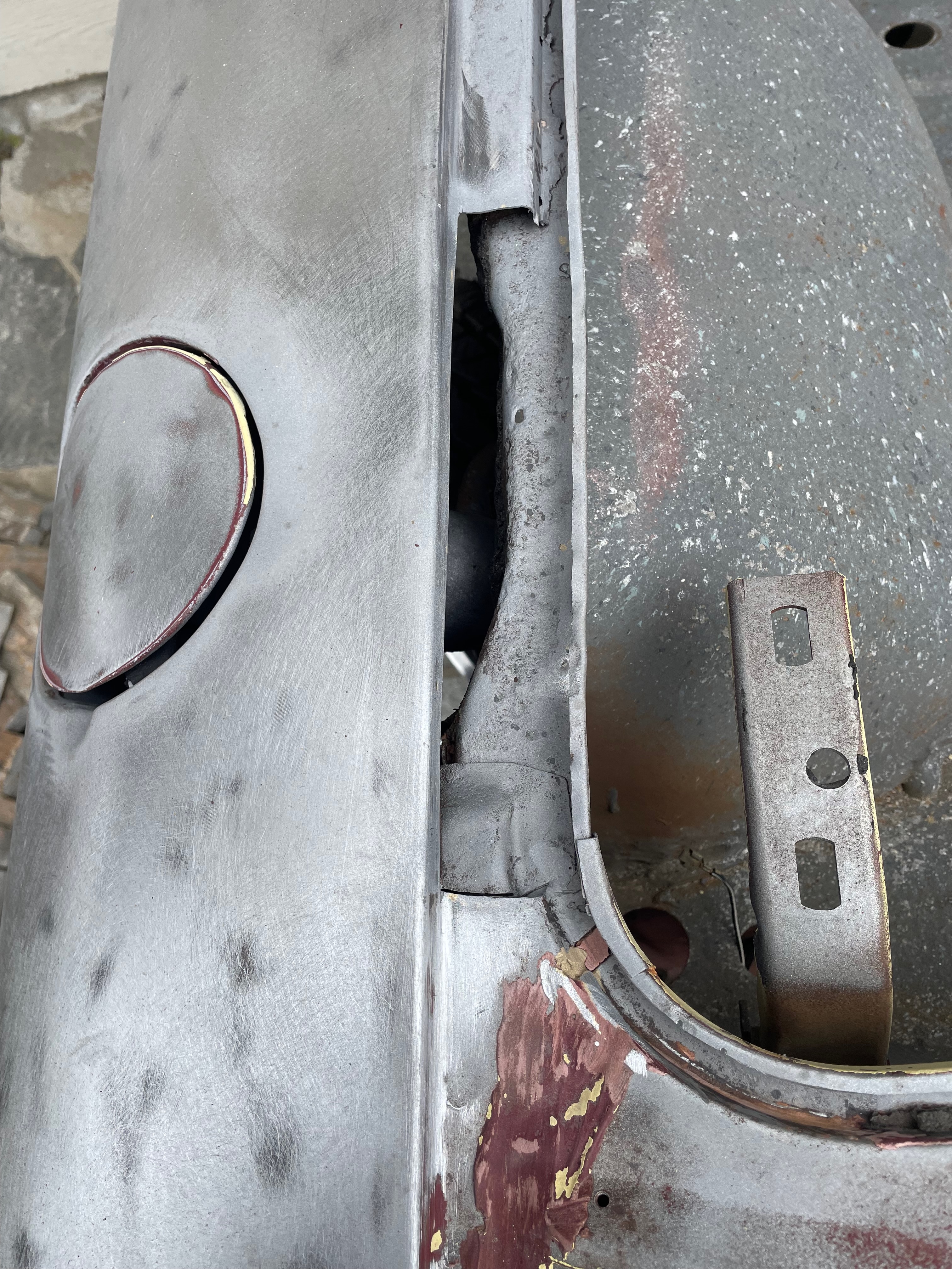 1964 Corvair body detail refinement during body-paint phase