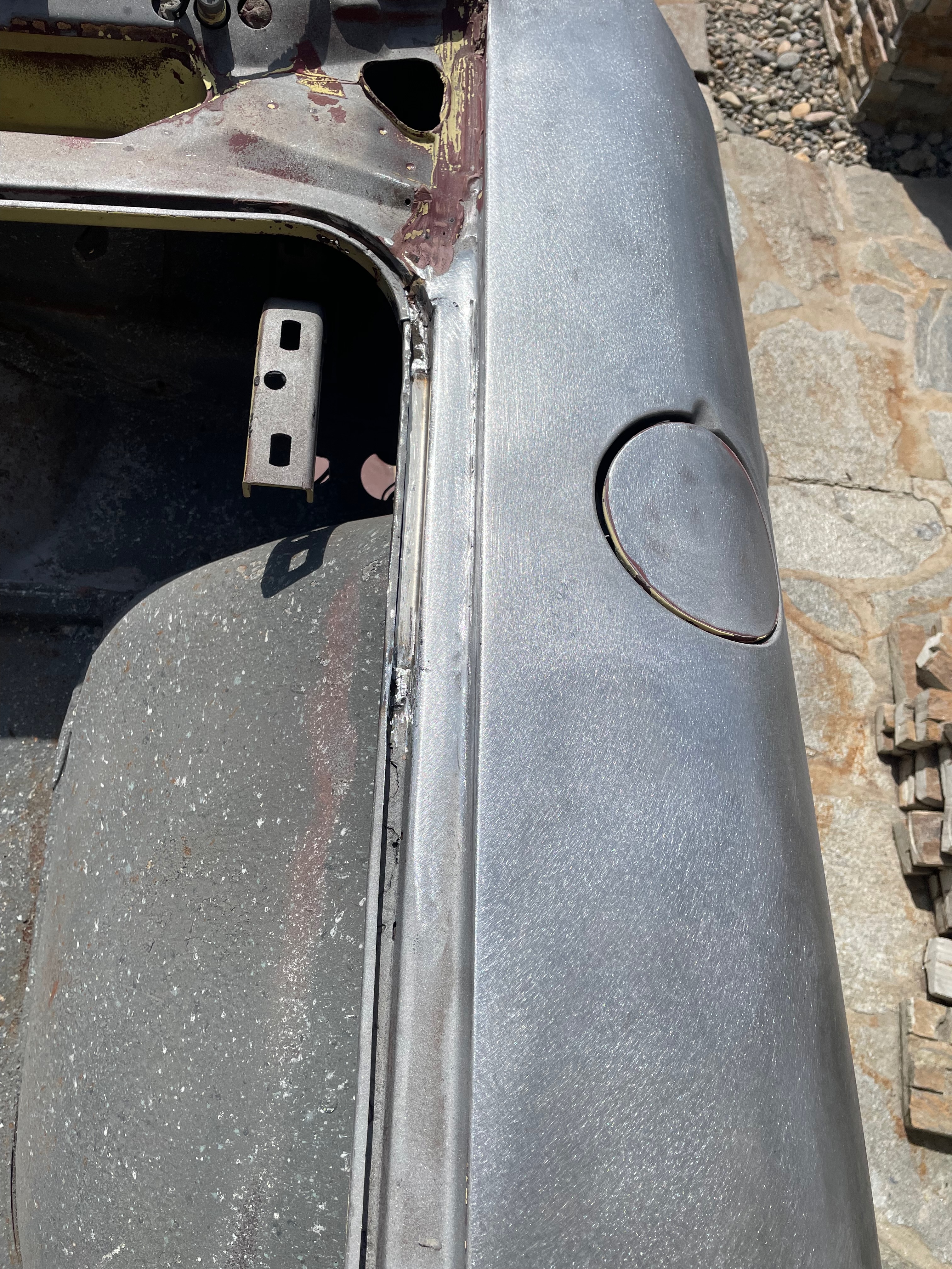 1964 Corvair paint finish detailing during body-paint phase